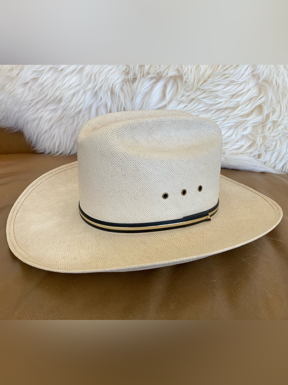 RARE Resistol 6 Star Genuine Shantung Panama Cowboy Hat 7 1/8
